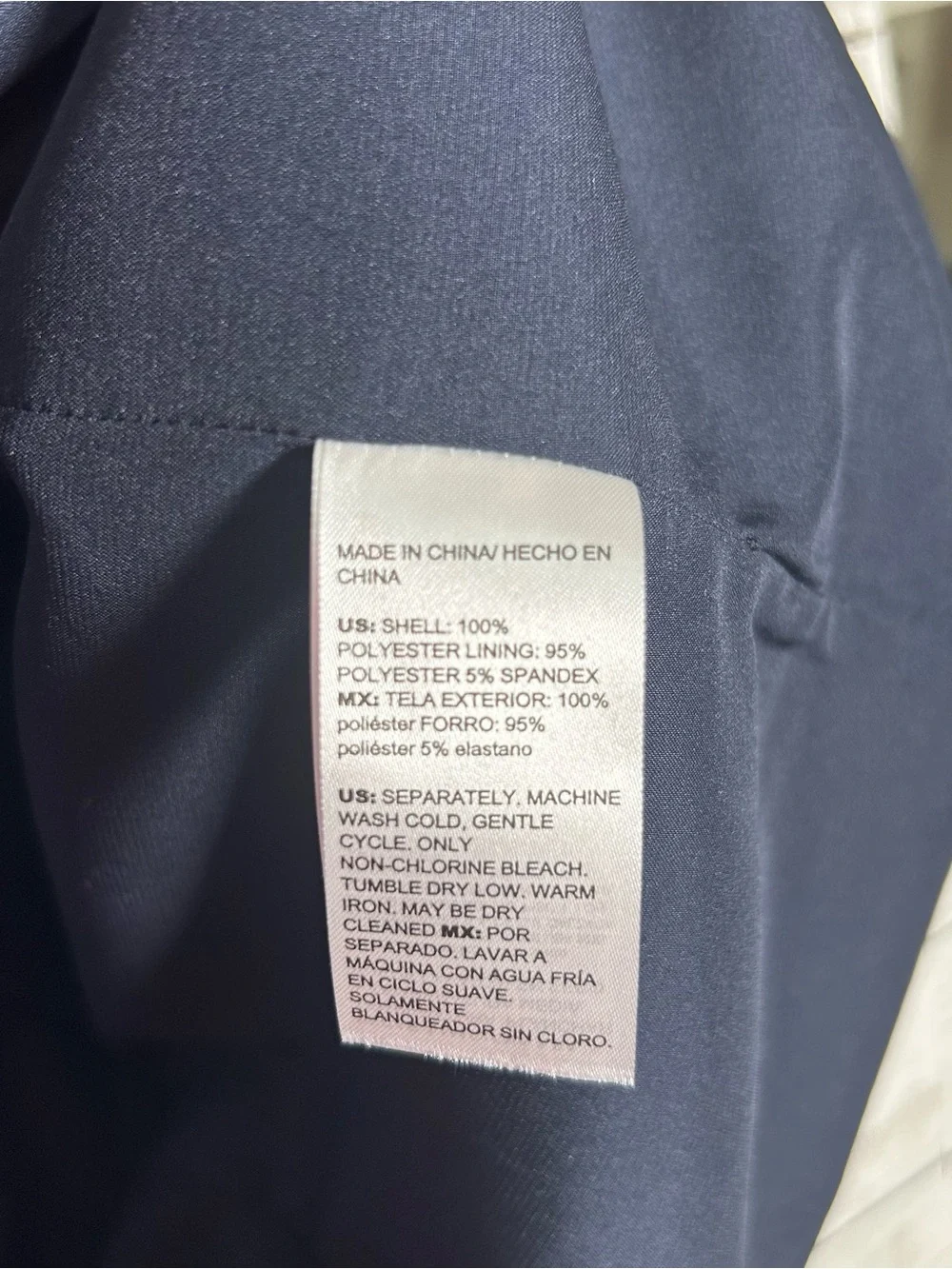 Chico’s Floral Jacquard Navy Jacquard Office Evening Jacket 3= XL NEW